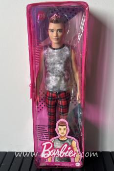 Mattel - Barbie - Fashionistas #176 - Sleeveless Tie-dye Shirt/Red Plaid Pants - Ken - Slender - Poupée